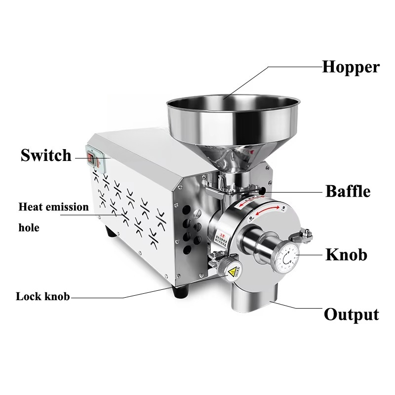 Electric Wheat Flour Mill Rice - Grain Mill Grinder recension och pris